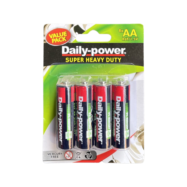 AA Daily power batteries Pack of 8