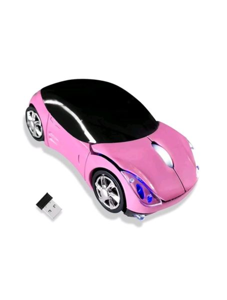 Wireless Car Design Mouse - Pink