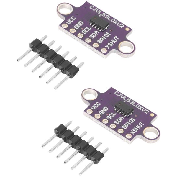 2Pcs VL53L0X Time-Of-Flight ToF Ranging Sensor Module I2C IIC