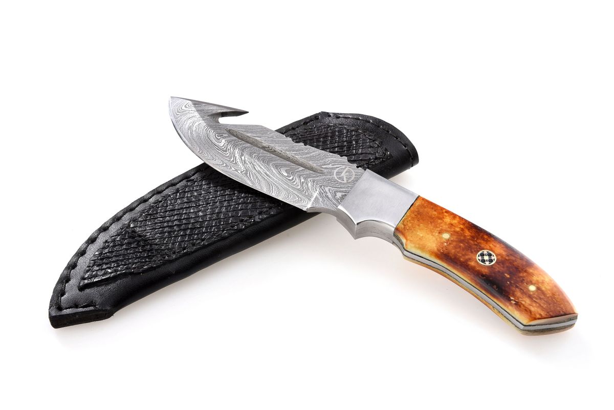 Koch Knives Damascus Gut Hook hunting Knife YV98 Buy Online in