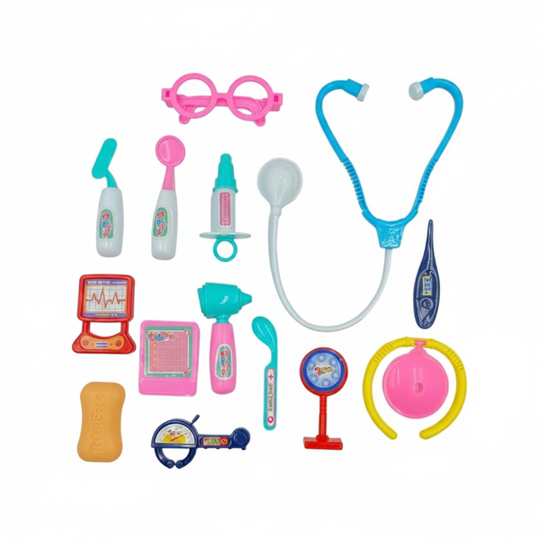 Kids Medical Playset with Stethoscope, Syringe &amp; Thermometer