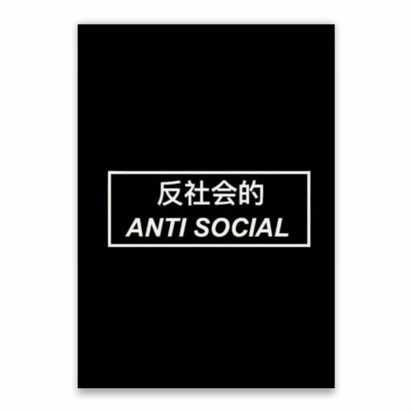 Anti Social Japanese Poster - A1