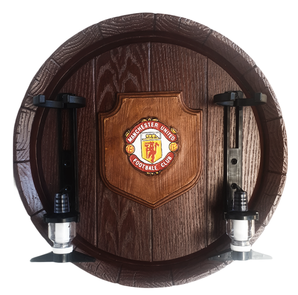 Large Barrel 2 Optic Liquor Dispenser - Manchester United