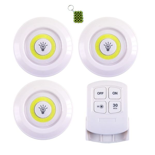 LED Light with Remote Control - Set of 3 &amp; Key Holder