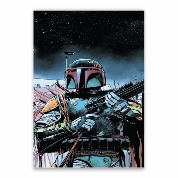 Boba Fett Cartoon Poster - A1