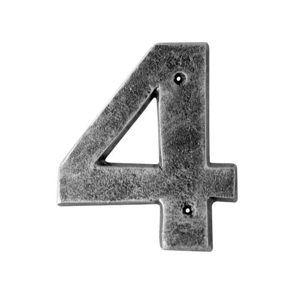 Antique Silver House number No.4- 20cm