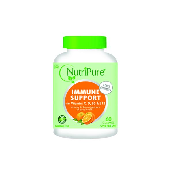 Nutripure Adults Immune Support Gummies with Vitamins C, D, B6, B12, Zinc