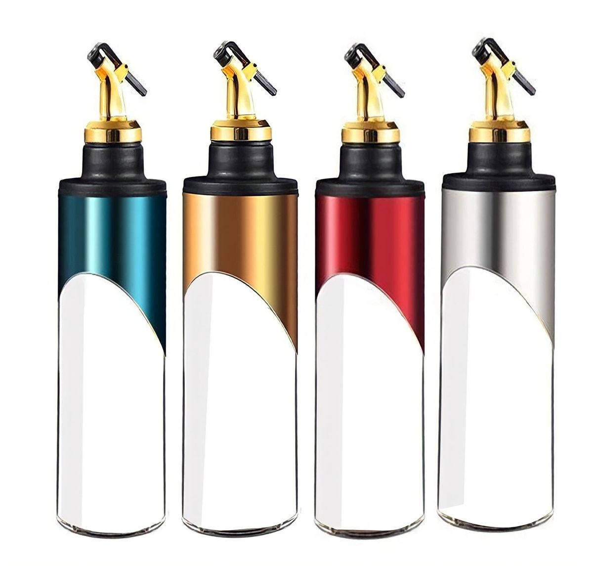 Kitchen Oil/Vinegar/Sauce Dispenser Glass Bottles Set of 4 Shop Today. Get it Tomorrow