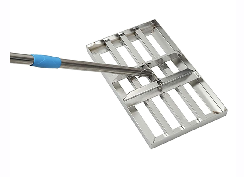 Garden Lawn Leveling Rake with Stainless Steel Pole 43cm