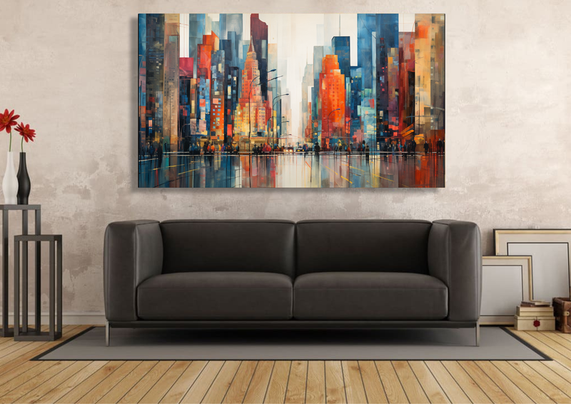 Canvas Wall Art - Metropolis Rhythms Abstract - IM1175