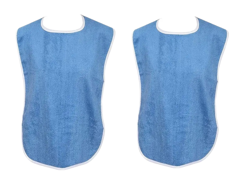 Adult Bib - Washable and Reusable Clothing Protector - 2Pack