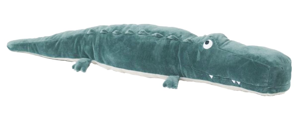 Large Soft Toy Alligator In Velour, Embroidered Details | Shop Today ...