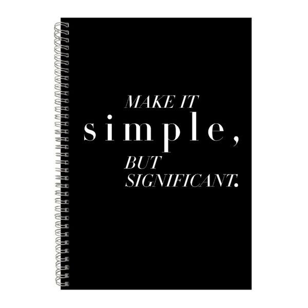 Simple A4 Notebook Spiral Lined Motivational Saying Graphic Notepad Gift186