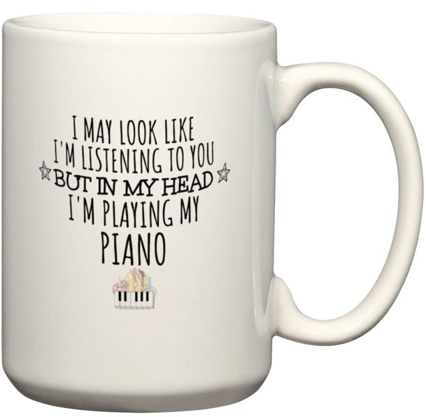 In My Head I'm Playing My Piano Gift Coffee Mug