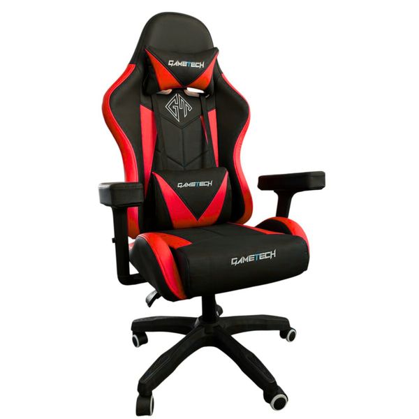 GameTech Premium Gaming Chair - Lightning White &amp; Black