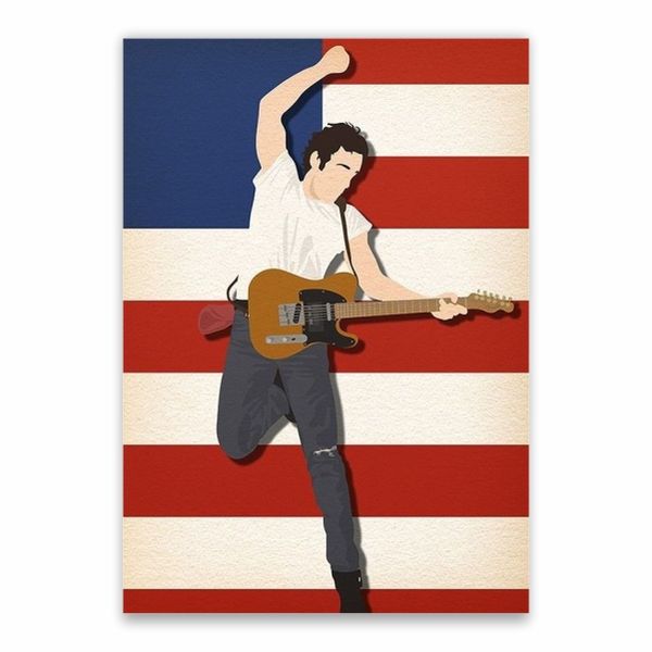 Bruce Springsteen USA Flag Poster - A1