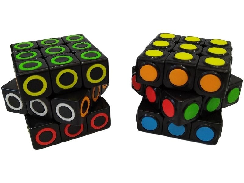 Magic 3D Puzzle Cubes Black - 2 Pack