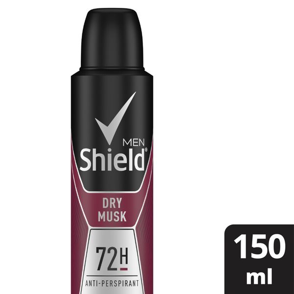 Shield Men Dry Musk Antiperspirant Deodorant Body Spray 150ml