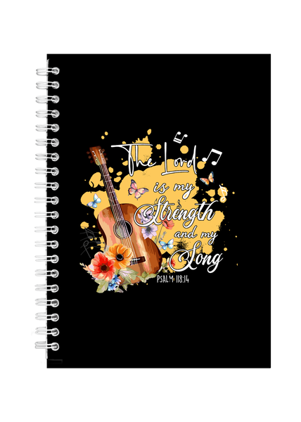 The Lord is My Strength And Song Idea Writing Book Notepad Notebook A5 506