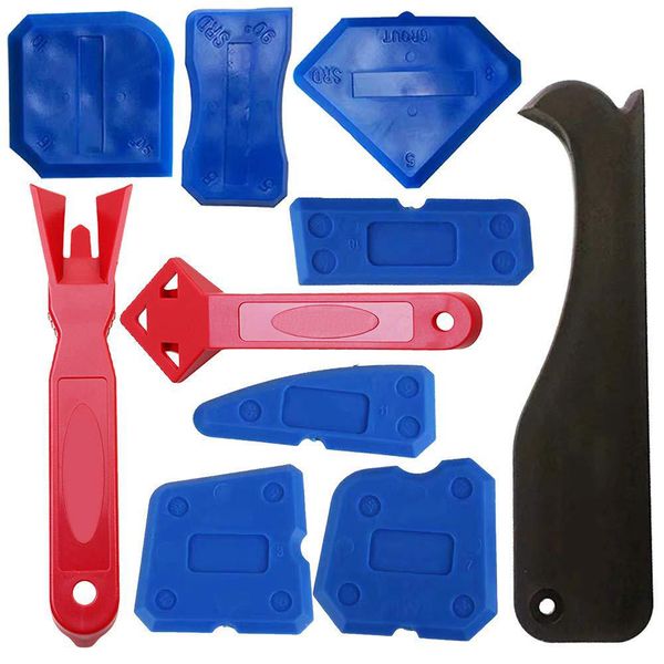 10 Piece Grout Scraper Caulking Tool Kit for Bathroom Kitchen Sealing