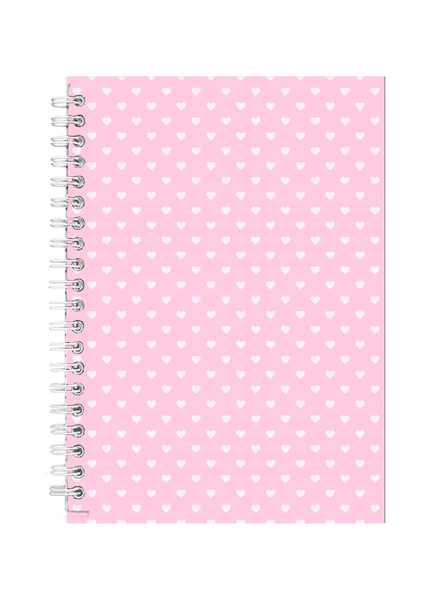 Pink Heart Pattern Gift Idea Writing Book Notepad Notebook A5 505
