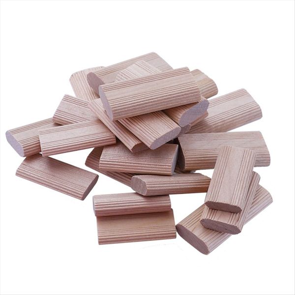 50 Pieces of 6mm Domino Wooden Dowel Connectors, Beech Wood Plugs