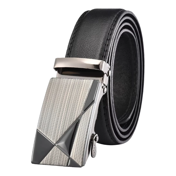 Men Belts Automatic Buckle Belt PU Leather High Quality Men Leather Strap