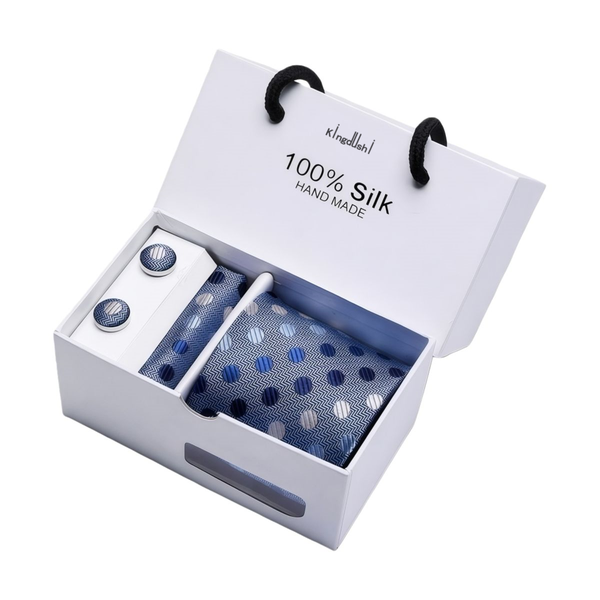 Kingdushi Men's Dress Tie Accessories Set for Wedding Business and Office