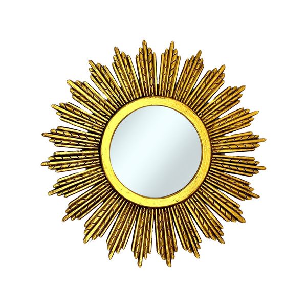Trento Round Mirror Gold Antique