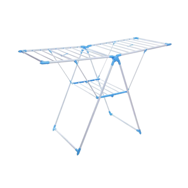 Folding Laundry Drying Rack - Clothes Stand with Multiple Hanging - Grey