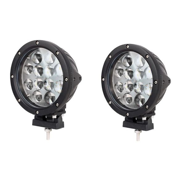 60W Set Of 2 Round Spotlight black edge