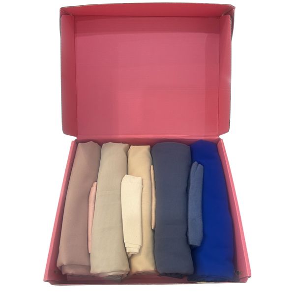 Women Chiffon Rectangle Scarf &amp; Cotton Cap Set