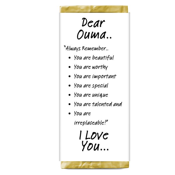 Ouma Chocolate Gift Idea, Custom Thank-You Appreciation Present 32