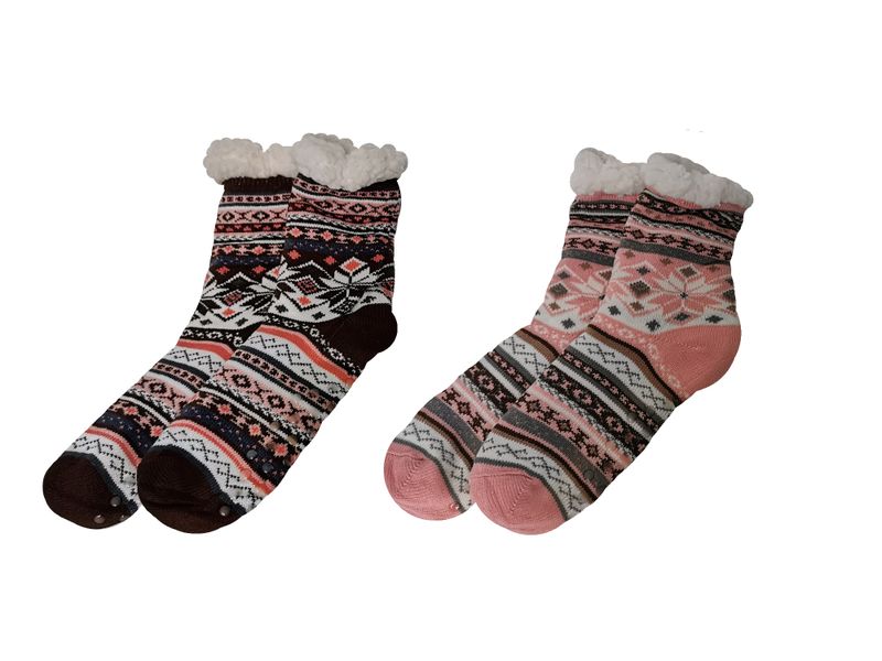 Cameo Polar Heat Acrylic Thermal Winter Socks Anti-Skid - 2 Pairs Pack