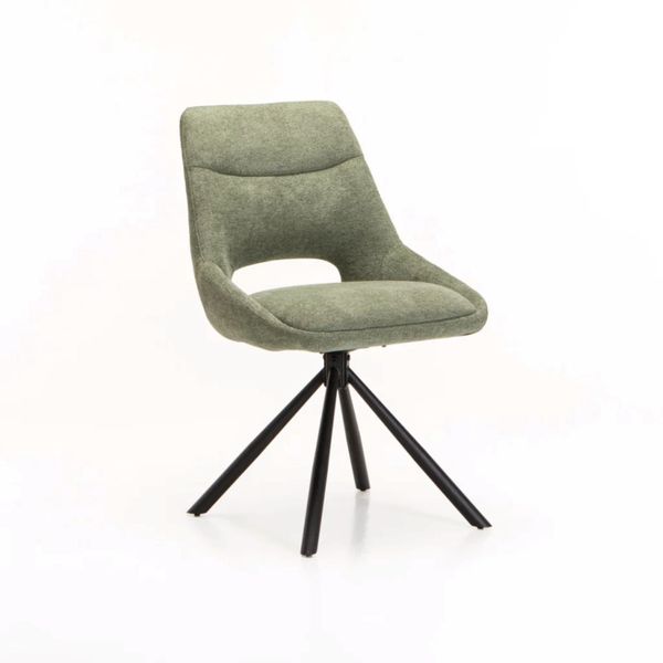 Curly Care - Prato Fabric Swivel Dining Chair-Mint