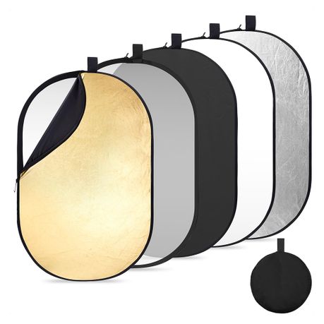 24" x36" (60x90cm) 5-in-1 Oval Foldable Reflector with Carrying Bag Image