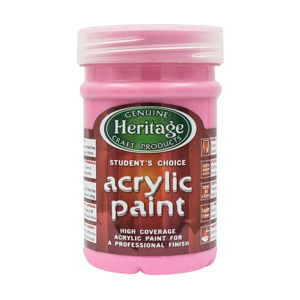 Heritage Pure Acrylic Paint 250ml - Neyron Rose