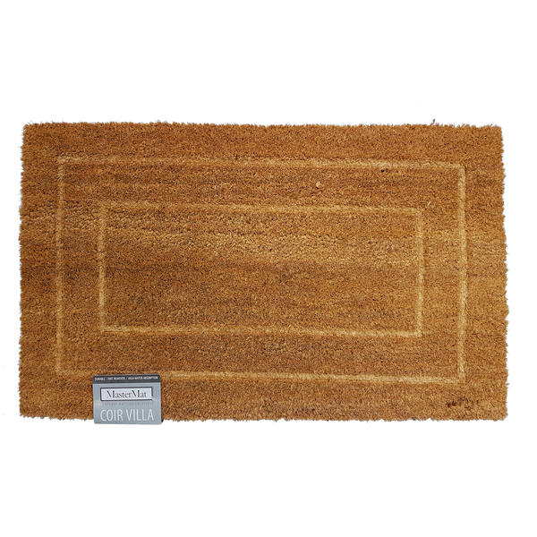 MasterMat Villa Coir Doormat 100% Natural Coir &amp; 100% PVC Backing - 45x75cm