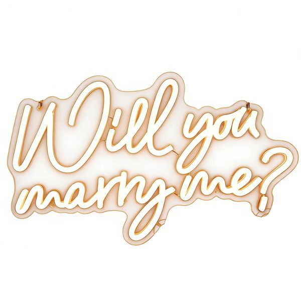 Will You Marry Me ? Led Neon Light Sign Hanging Proposal Wedding Party Sign