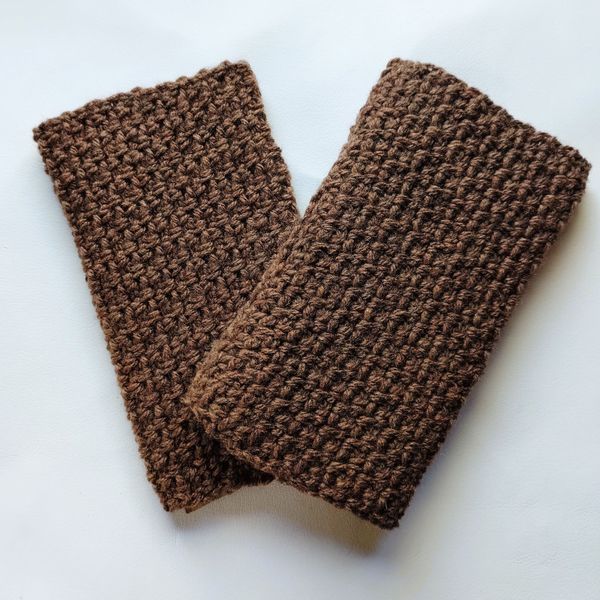 Handmade Crochet Mens Fingerless Gloves (1 Pair)