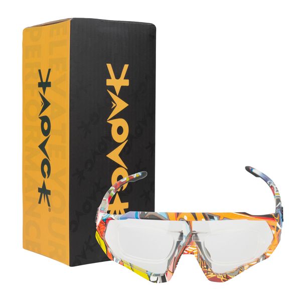 Kapvoe Photochromic Sport Sunglasses - Silver Lens/ White Frame