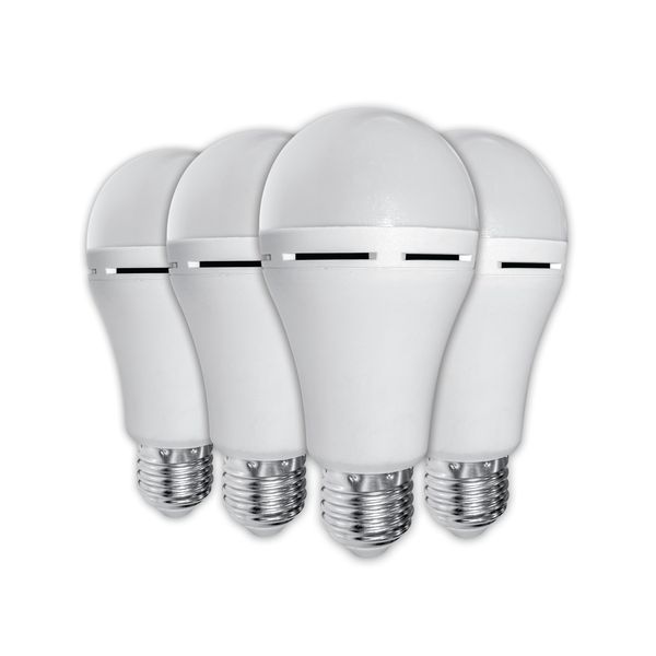 Elecstor 7W E27 Rechargeable Globe 1200mah A60 Warm White 4 Pack