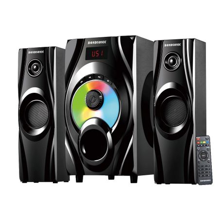 BONDSONIC MIC-2103 2.1 Channel Powered Speaker System Image