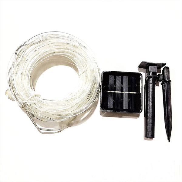 Solar Indoor Outdoor Christmas String Tube LED Fairy Light-Warm White-50M