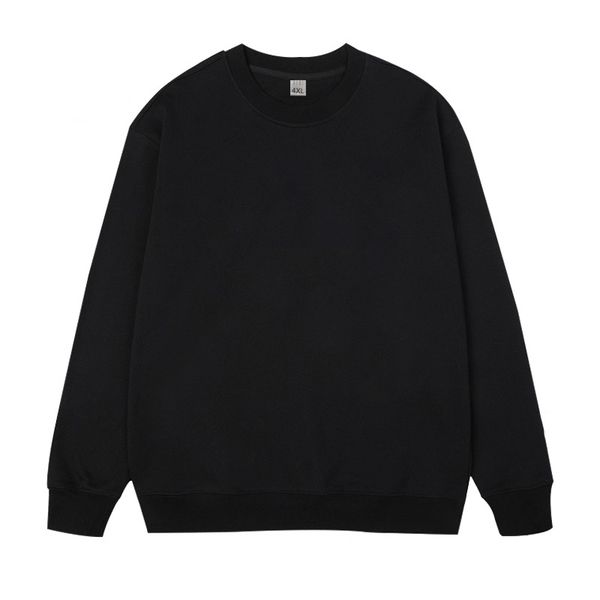 Men's Sweatshirts Full Cotton Plus Size Hoodies Black Pullover 110-185KG