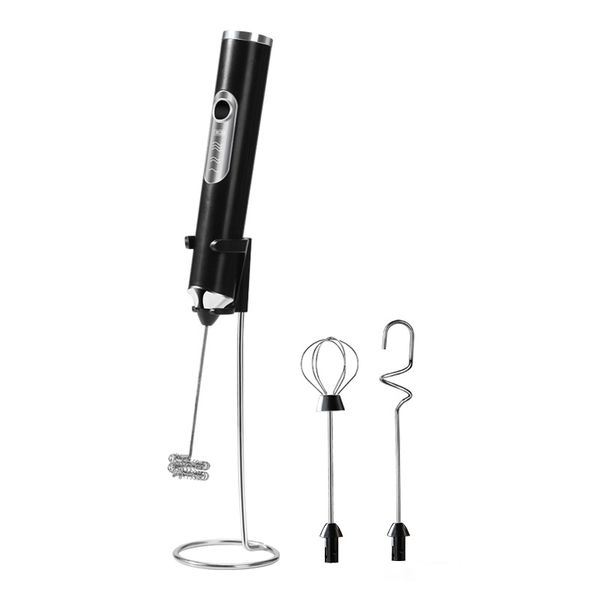3-in-1 Electric Milk Frother with 2 Attachments - USB Rechargeable Quiet