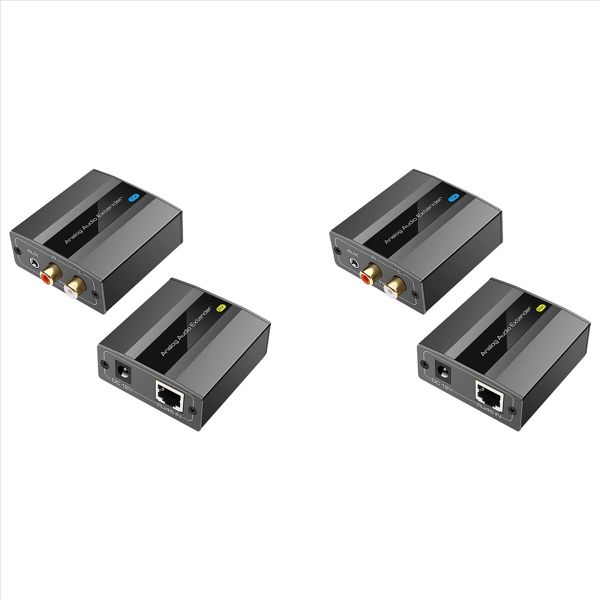 Analog Audio Extender Rca 3 5Mm Stereo Over Ethernet Eu Plug