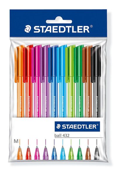 Staedtler Ballpoint Pens Set 10 - Assorted Colours x 3