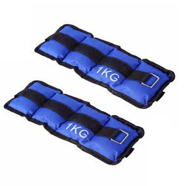 Adjustable Wrist/Ankle 1kg Sand Bag Weight Pair Straps With Padding