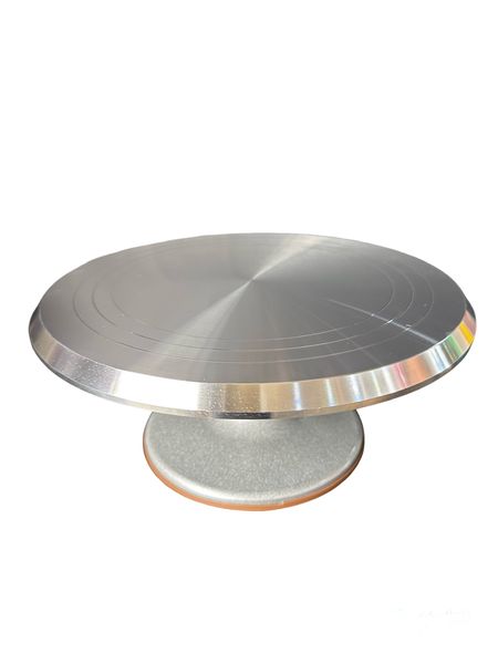 Aluminum Alloy Stainless Steel 360 Rotating Cake Turntable Stand- 31CM